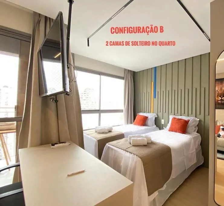 Studio Vlnovaconcei 4Pessoas Ar Cond E Varanda Sao Paulo