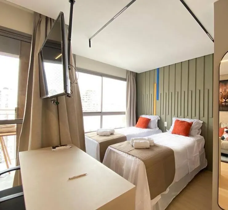Apartment Studio Vlnovaconcei 4Pessoas Ar Cond E Varanda Sao Paulo Brazil